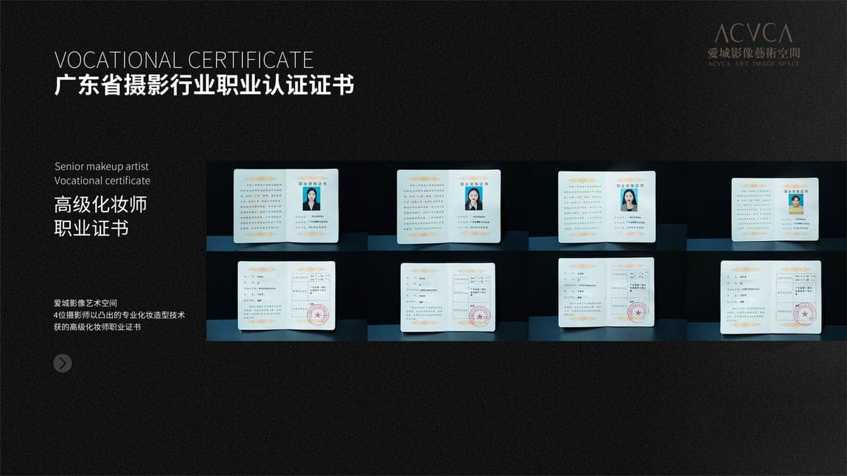 爱城三名化妆师荣获摄影行业协会十佳化妆师称号