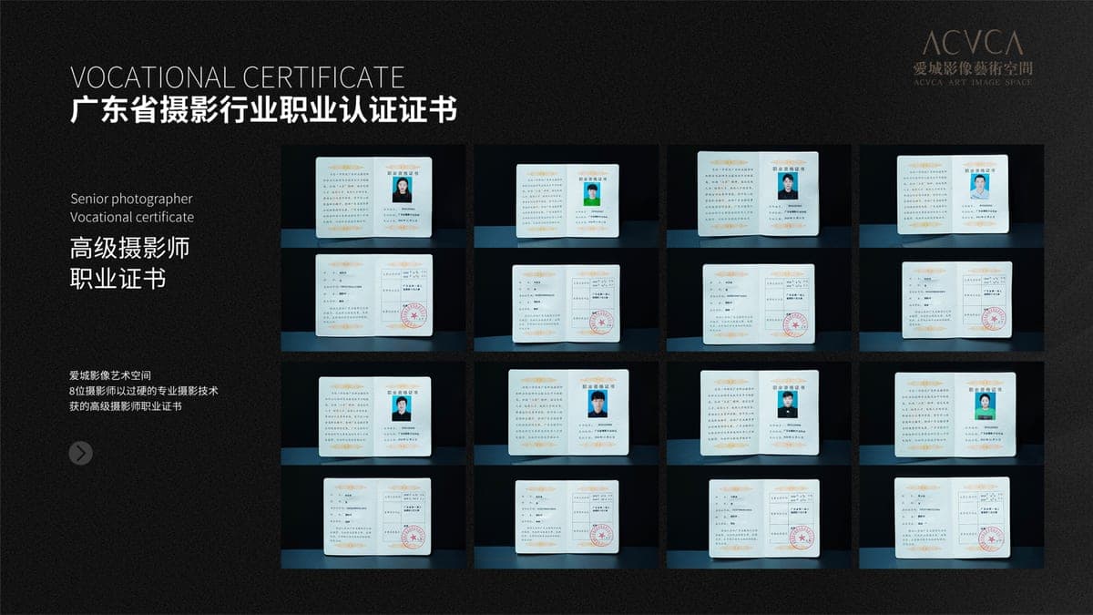 广东省摄影行业协会职业认证证书（高级摄影师/高级化妆师）